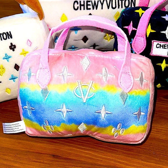 ☃️BOGO50%☃️ 🆕🐶HAUTE DIGGITY DOG: LARGE Pink Rainbow Ombre Purse - Picture 9 of 11